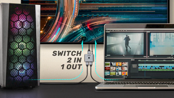 UNITEK V1163A HDMI BIDIRECTIONAL SWITCH 2-IN-1 OUT / 1-IN-2 OUT 8K@60HZ - Image 7