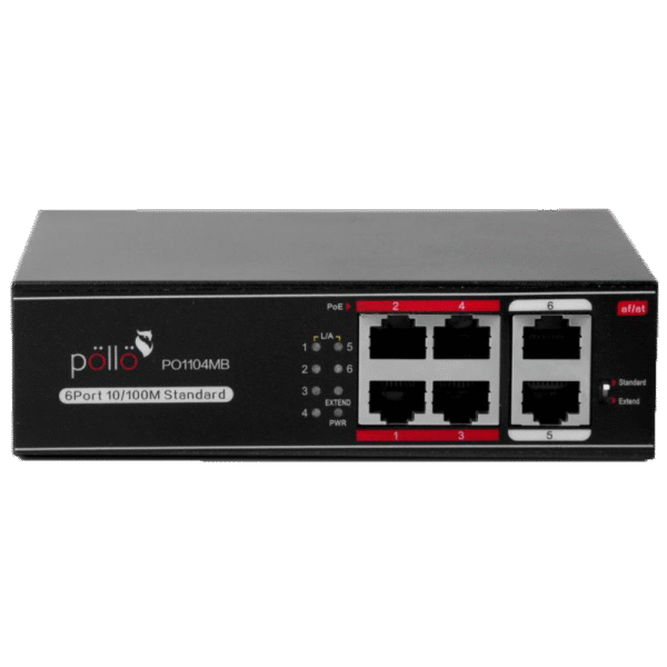 POLLO PLN-1104MB – 6 Port PoE