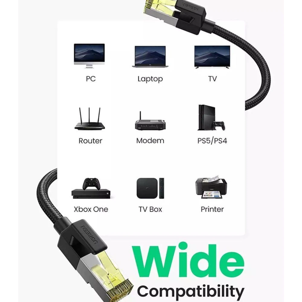 UGREEN 80423 Cat 7 Round Ethernet Cable 2m - Image 5