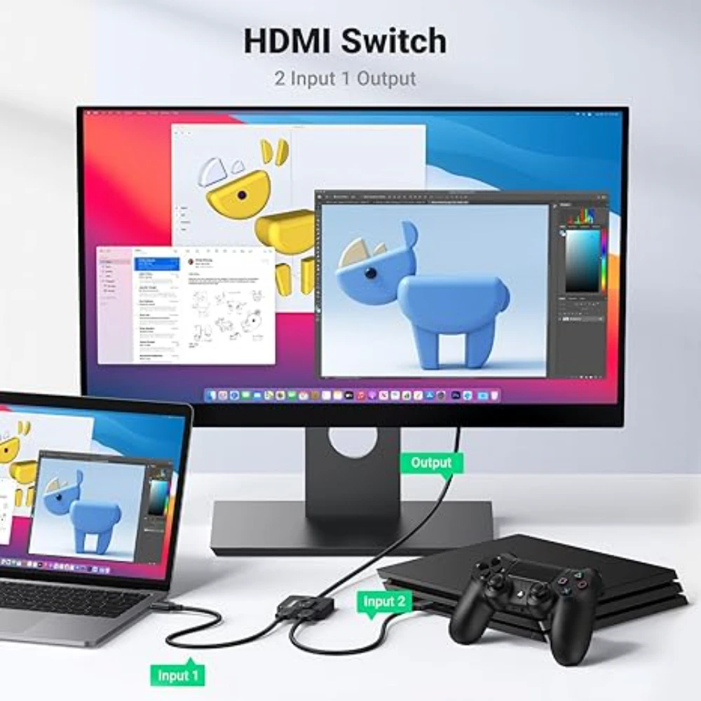 UGREEN 70607 4K 30Hz 2 Way HDMI Bidirectional Switch Splitter with CABLE - Image 6