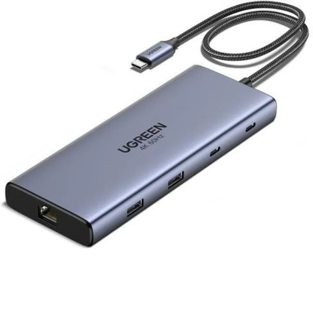 UGREEN 45380 10-in-1 USB-C Docking Station Dual 4K@60Hz HDMI, 100W PD, Gigabit Ethernet - Image 2