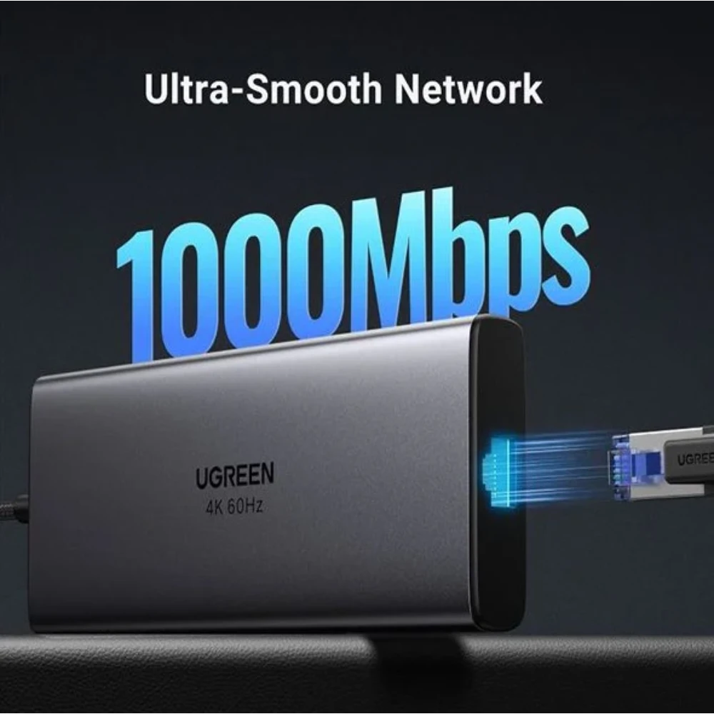 UGREEN 45380 10-in-1 USB-C Docking Station Dual 4K@60Hz HDMI, 100W PD, Gigabit Ethernet - Image 4
