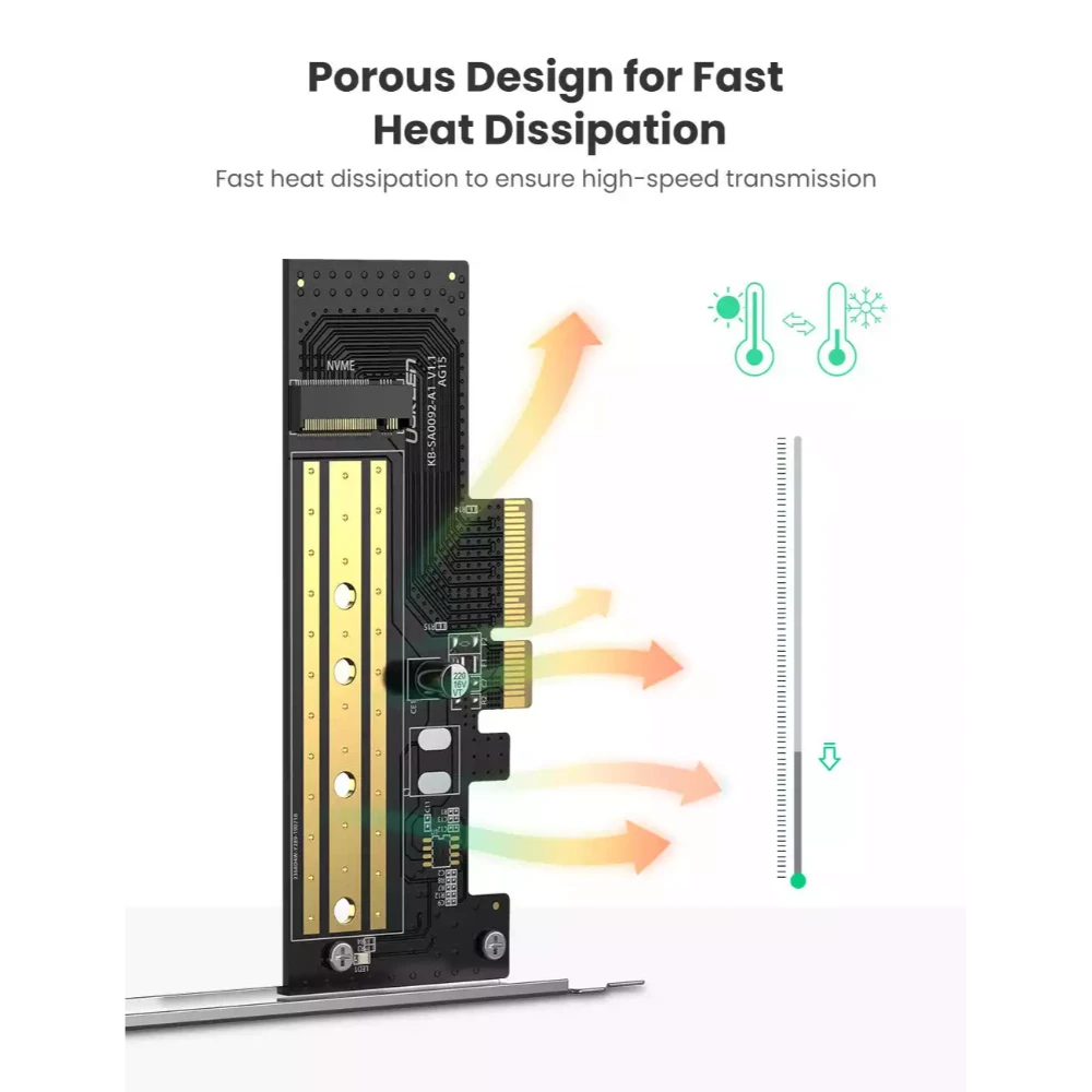 UGREEN 70503 M.2 NVME to PCI Express 3.0 x4 Adapter Card - Image 4