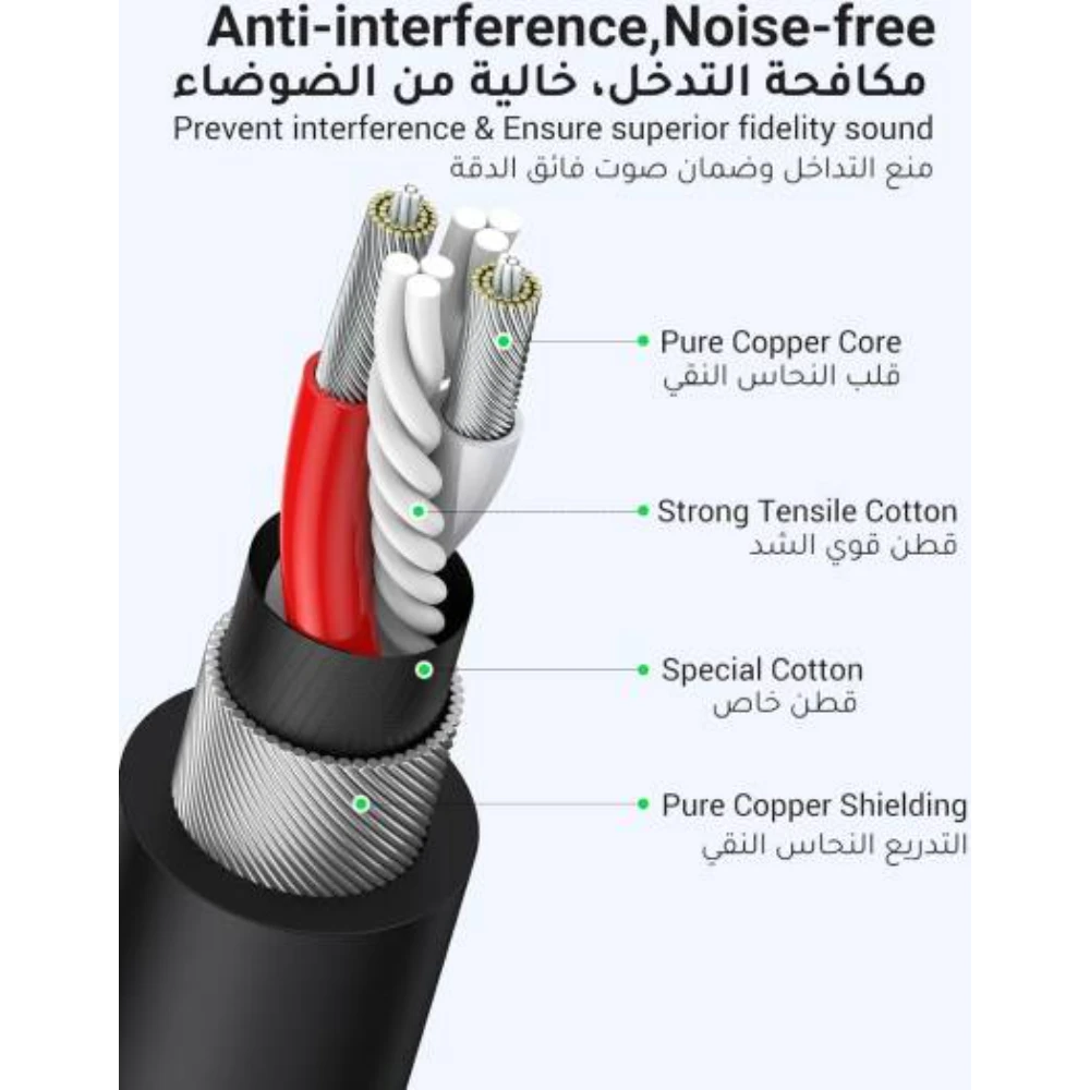 UGREEN 20712 AV130 XLR Cable, Microphone XLR Male To Female Extension Cable, 5M - Image 5