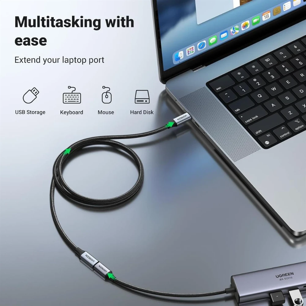 UGREEN 80810 USB 3.1 Type C Extension Cable 0.5m - Image 7
