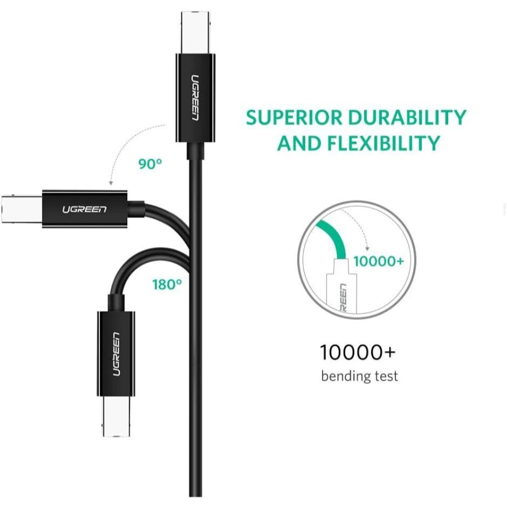 UGREEN 50446 USB Type C to Type B 2.0 PRINTER SCANNER CABLE 2M - Image 3