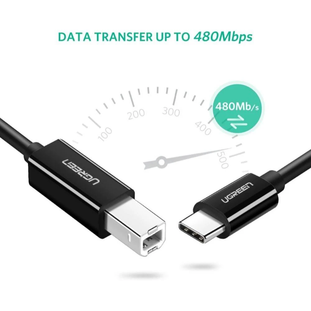 UGREEN 50446 USB Type C to Type B 2.0 PRINTER SCANNER CABLE 2M - Image 5
