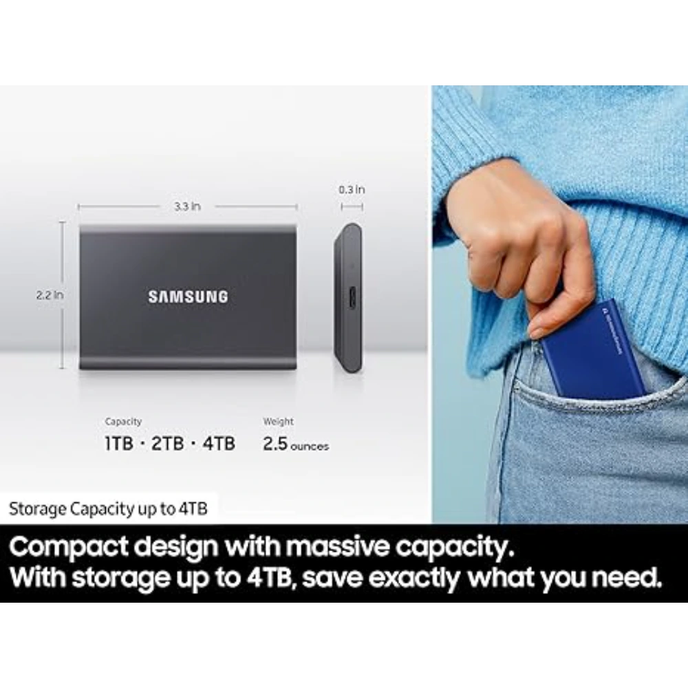 SAMSUNG T7 SHIELD PORTABLE SSD 2TB - BLACK - Image 5
