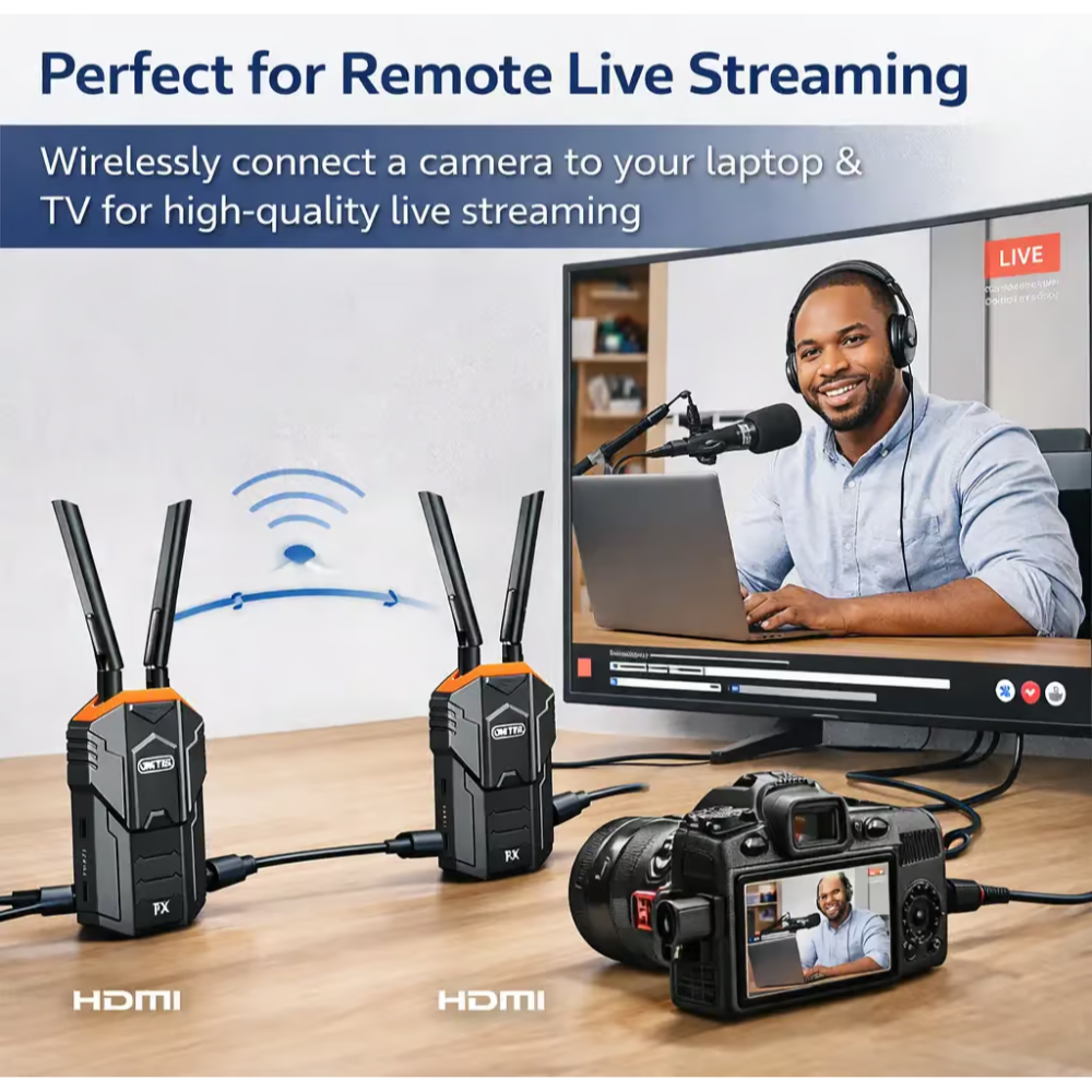 UNITEK V176A WIRELESS HDMI TRANSMITTER & RECEIVER - 200M 1080@60HZ - Image 4