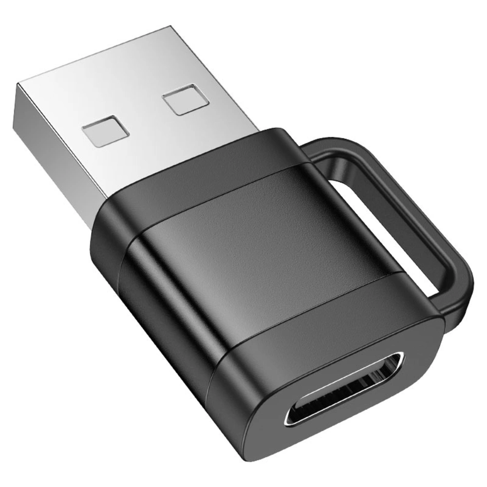 HOCO UA31D USB-A Male to USB-C Female Adapter – USB 2.0 High Speed OTG - Image 3