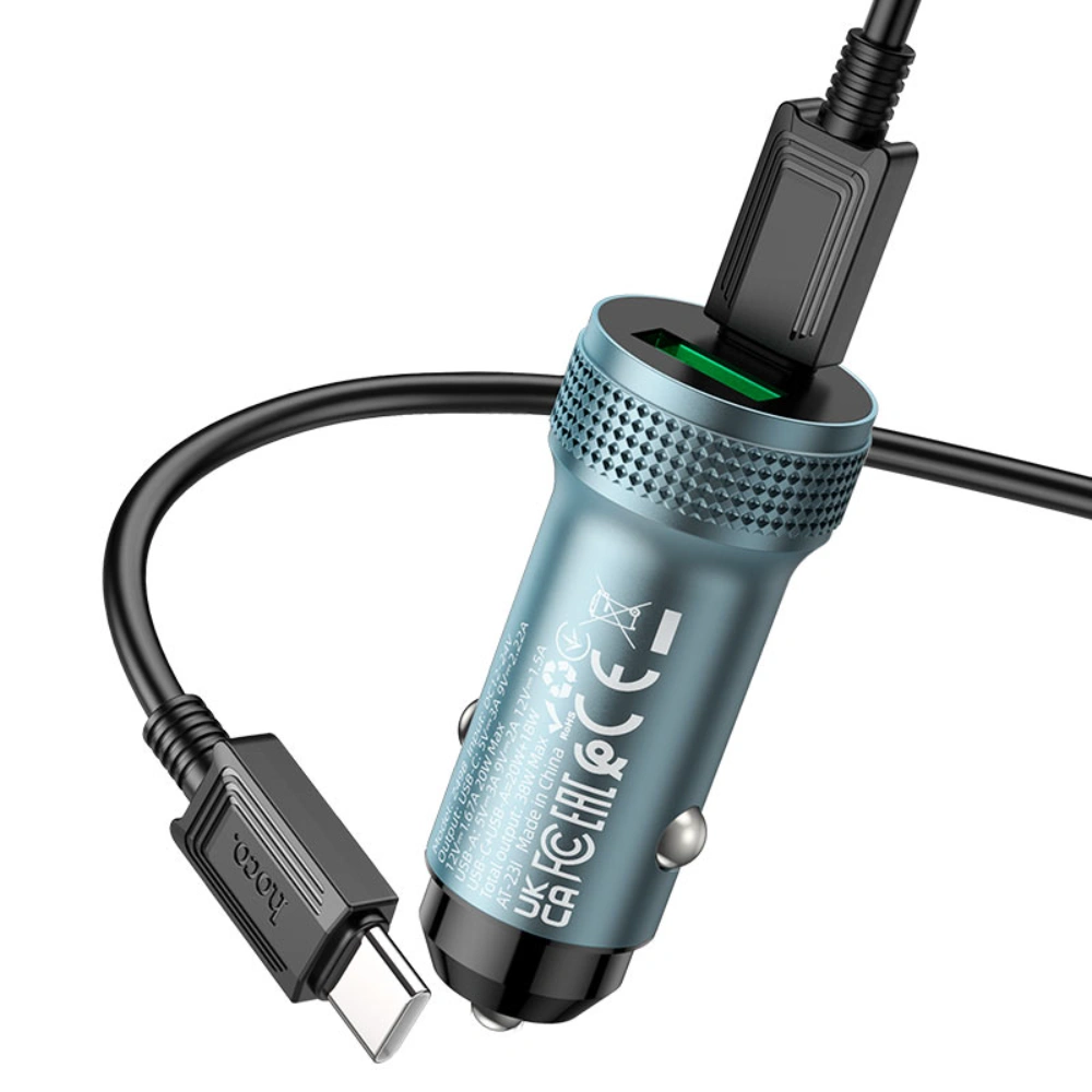 HOCO Z49B Level PD38W Car Charger – 1C1A Fast Charging for iPhone & Android - Image 4