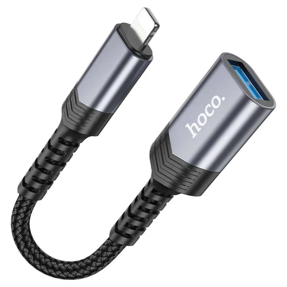 HOCO UA24 Lightning (IP) Male to USB-A 2.0 Female Converter 480Mbps - Image 2