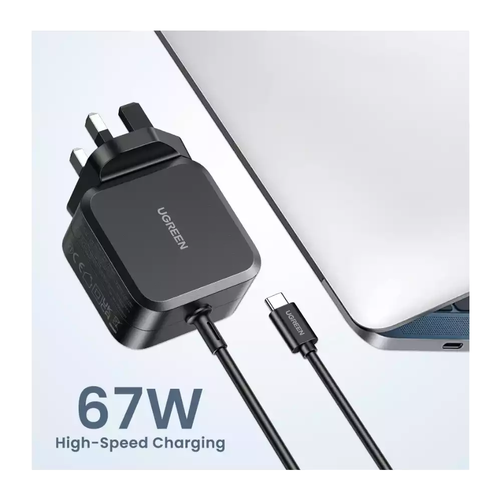 UGREEN 35063 USB-C 67W PD GaN Tech Power Adapter UK Plug - Image 4