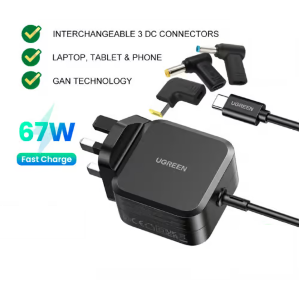 UGREEN 35063 USB-C 67W PD GaN Tech Power Adapter UK Plug - Image 2