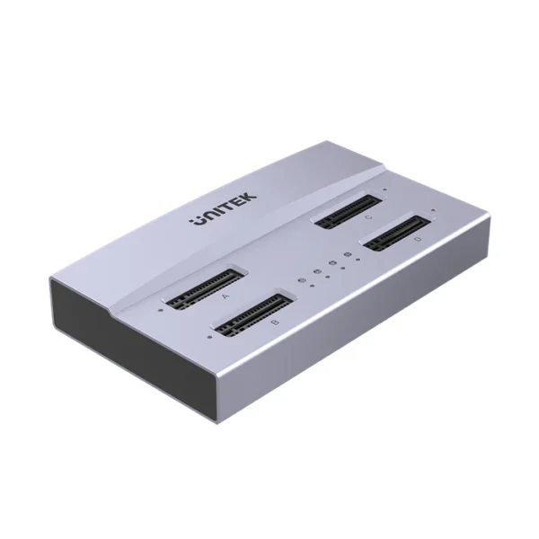 UNITEK S1243BGY01-EU USB4 4-Bay M.2 NVMe SSD Docking Station 40Gbps 1-to-3 Offline Clone 32TB