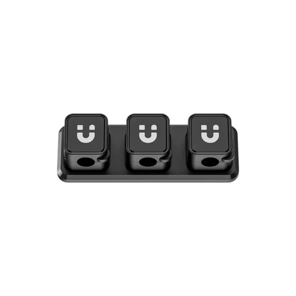 UNITEK T1117ABK01 SnapHold Magnetic Cable Clip Holder with Base for Cables up to 7.5mm 180° Rotating Reusable