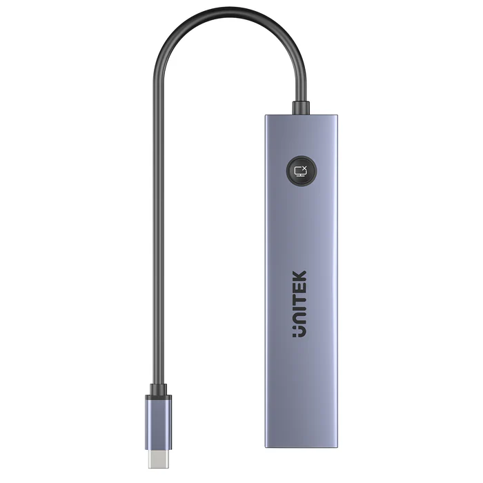 UNITEK H1124AGY01 uHUB S7 Pro 7-in-1 USB-C Hub 4K@60Hz HDMI 5Gbps Data 100W PD Dual Card Reader Screen On/Off Button - Image 16